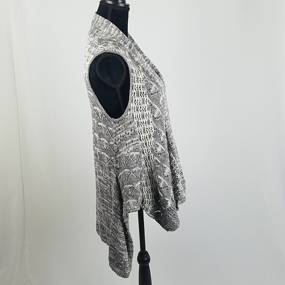 Anthro Moth XS/S  sweater vest draped waterfall open front Lagenlook minimalist - Picture 5 of 7